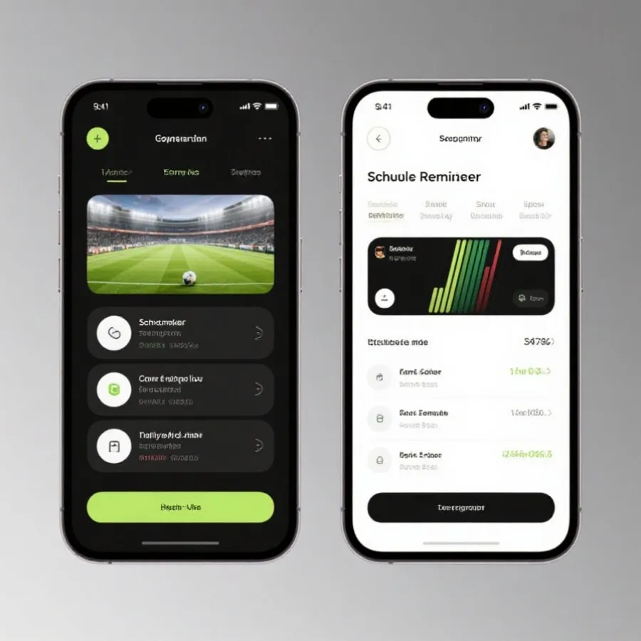 移动端观赛功能示意图